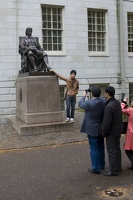 315-0616 Posing with Statue of John Harvard.jpg